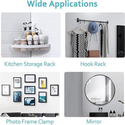 Self Adhesive Hooks for Wall Heavy Duty Strong Nail (Pack of 10)